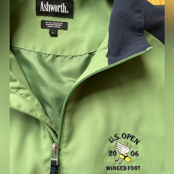 Ashworth water resistant golf shirt, long sleeve quarter-zip, size large - Picture 2 of 4